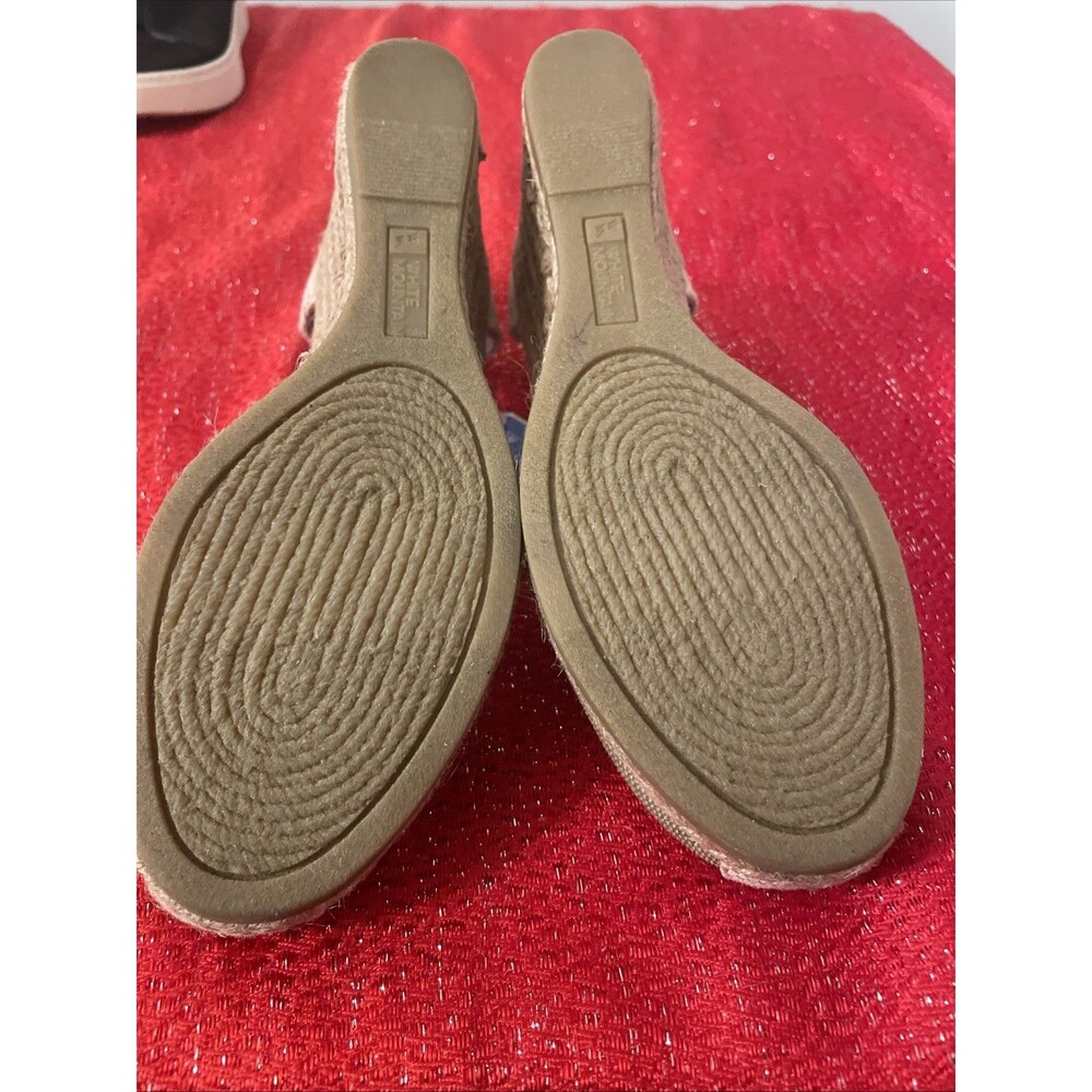 White Mountain Espadrille Wedge sandals 8W Mamba Neutral - Picture 12 of 16